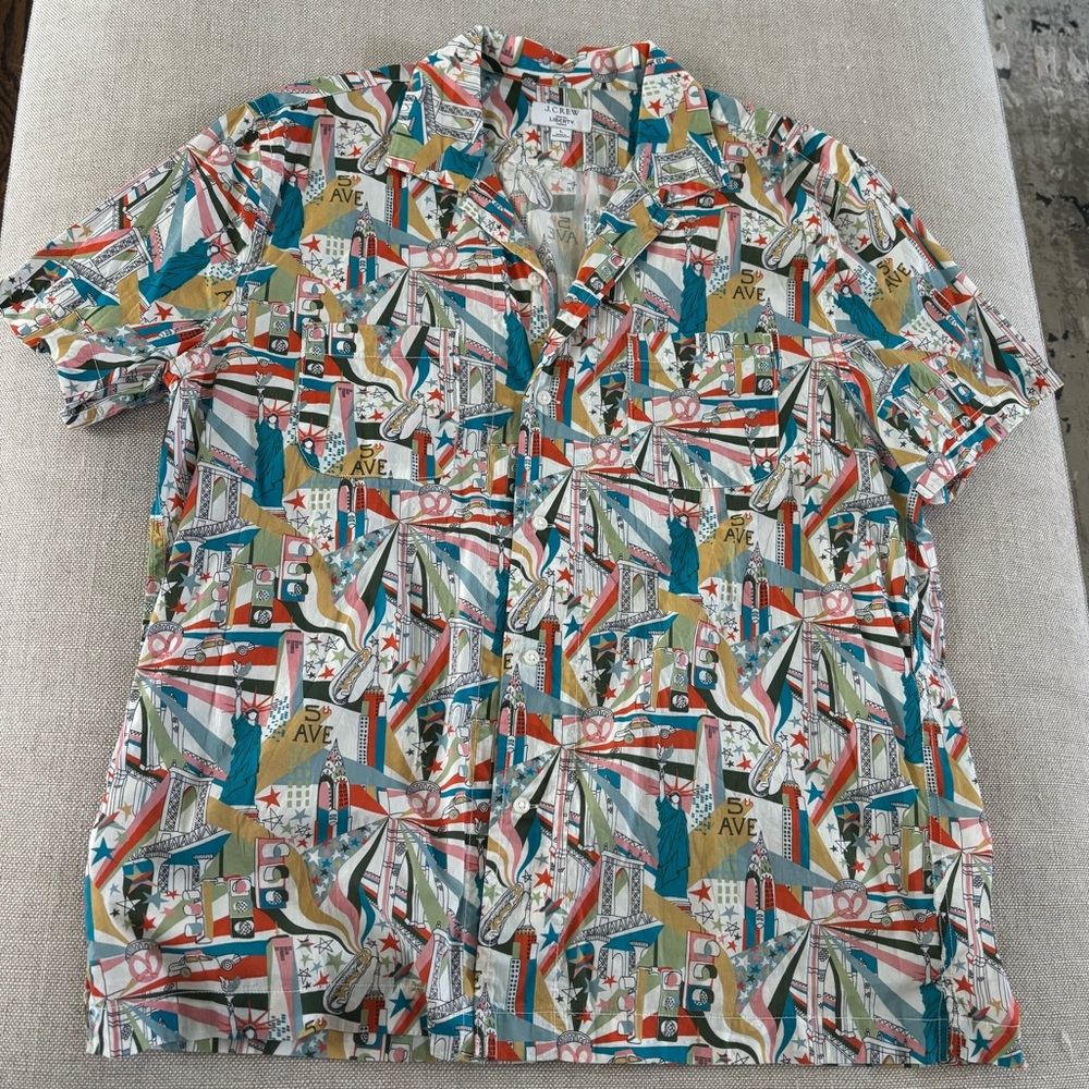 J. Crew Multicolor Graphic Men's Shirt
